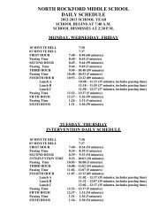 Daily Schedule - Rockford Public Schools