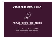 Presentation of Annual Results to June 2006 - Hemscott IR