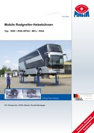 Mobile Radgreifer-HebebÃ¼hnen - fÃ¼r LKWs und ... - Maha Nederland