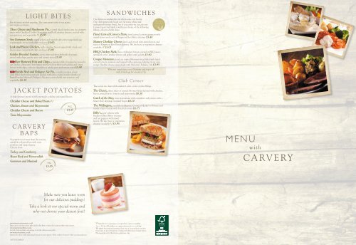 Menu CARVERY - Marston's Inns and Taverns