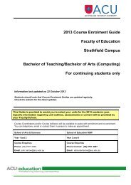 Course Enrolment Guide - Students - Australian Catholic University