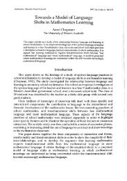 Towards a Model of-Language Shifts in Mathematics Learning - merga