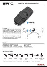 SR10i BluetoothÂ® Two-way Radio Adapter - Sena Bluetooth