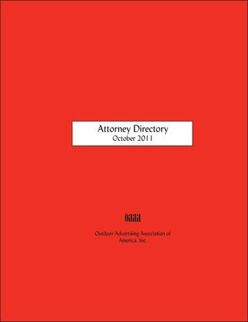 Attorney Directory - Outdoor Advertising Association of America