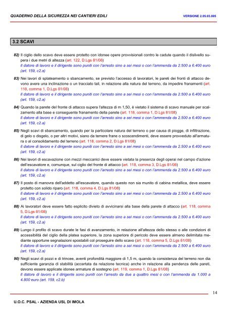 QUADERNO DELLA SICUREZZA NEI CANTIERI EDILI