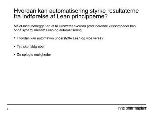 SESAM Fra lean til automatisering - Sesam Danmark