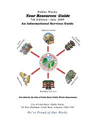 Public Works Resources Guide - City of Little Rock