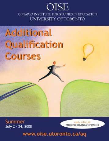 Additional Qualification Courses Additional Qualification Courses