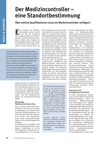 (2009).pdf - Deutsche Gesellschaft fÃ¼r Medizincontrolling