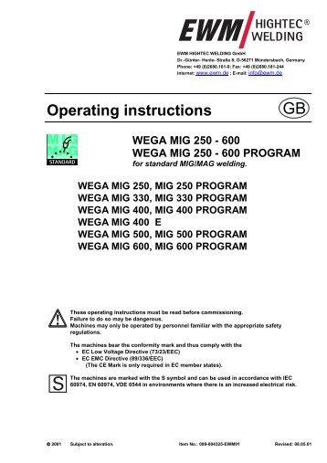 WEGA 500 - Walsh Engineering Supplies