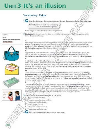 Vocabulary: Fakes - Macmillan