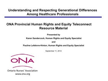 Understanding and Respecting Generational Differences Among ...