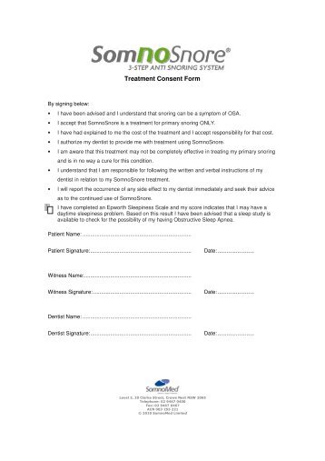 Treatment Consent Form