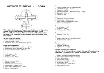 CHECKLISTE TB 9 TAMPICO - D-EMDN