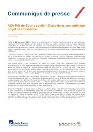 Communique de presse - Axa Private Equity