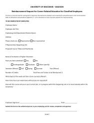 Tuition Reimbursement Form - University of Wisconsin-Madison