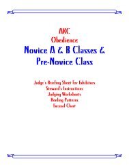 Novice A & B Classes & Pre-Novice Class - National Breed Clubs ...