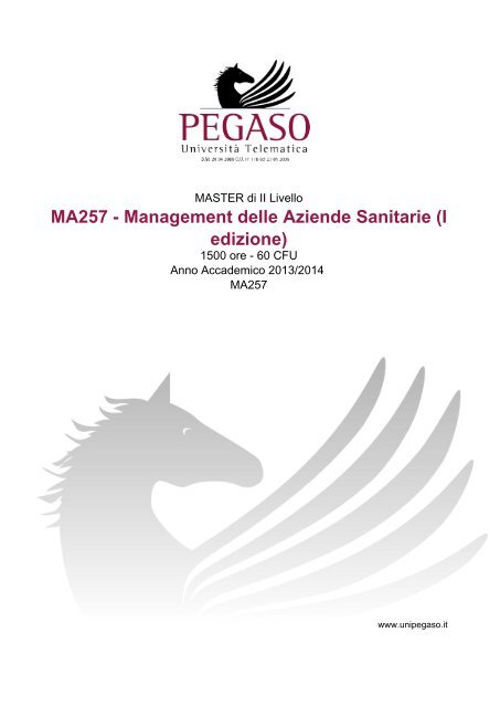 MA257 - Management delle Aziende Sanitarie (I ... - Cesd-onlus.com