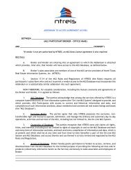 ADDENDUM TO ACCESS AGREEMENT (03/08 ... - NTREIS