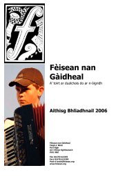 Aithisg Bhliadhnail 2006 - FÃ¨isean nan GÃ idheal