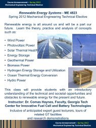 Renewable Energy Systems - ME 4823 Spring 2012 Mechanical ...