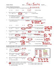 Chapter 2 Test Review SOLUTIONS