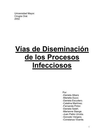 Vias de diseminacion procesos infecciosos - radiodent