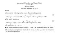 Instrumental Variables in a Market Model - Cemfi