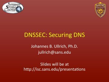 DNSSEC: Securing DNS
