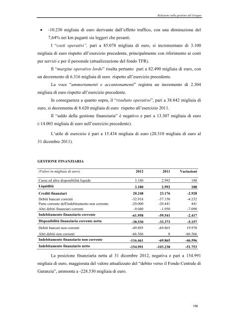 Bilancio d'esercizio e consolidato 2012 - SALT \ SocietÃ  Autostrada ...