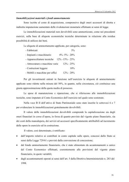 Bilancio d'esercizio e consolidato 2012 - SALT \ SocietÃ  Autostrada ...