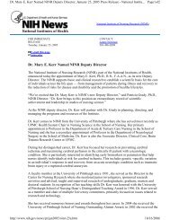 Dr. Mary E. Kerr Named NINR Deputy Director - National Institute of ...
