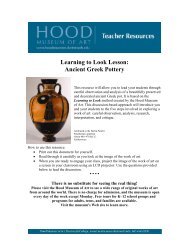 Learning to Look Lesson: Ancient Greek Pottery - Hood Museum of Art