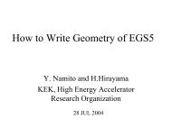 How to Write Geometry of EGS5