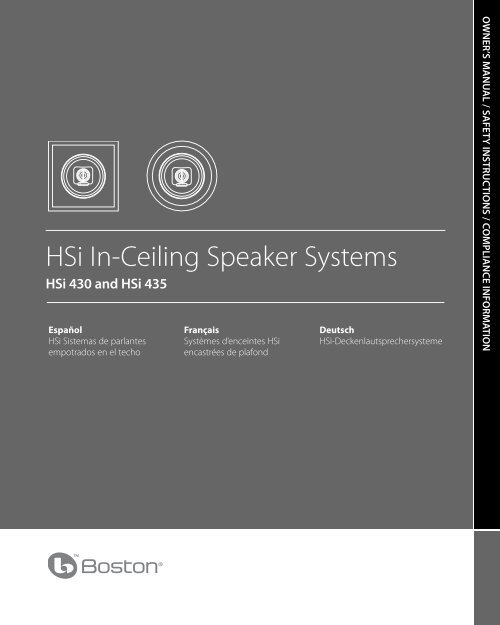Hsi In Ceiling Speaker Systems Boston Acoustics