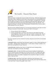 The Crucible â Character Diary Project