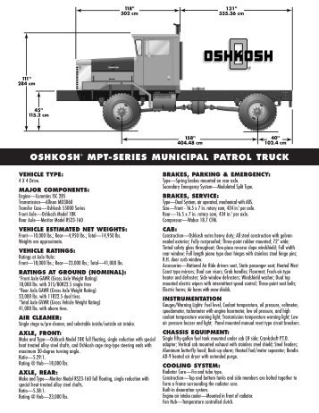 oshkosh mpt-series municipal patrol truck - Team Eagle Ltd.