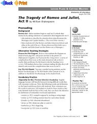 The Tragedy of Romeo and Juliet, Act II - McGavockEnglish1