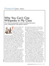 Why you can't cite Wikipedia in my class - University of Hawaii
