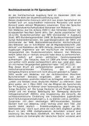 Rechtsextremist in FH Sprecherrat? - VVN-BdA Augsburg
