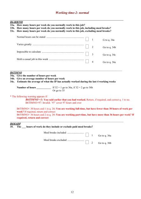 Questionnaire LFS 2011