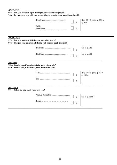 Questionnaire LFS 2011