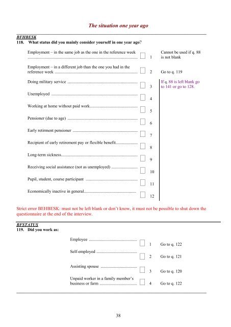 Questionnaire LFS 2011