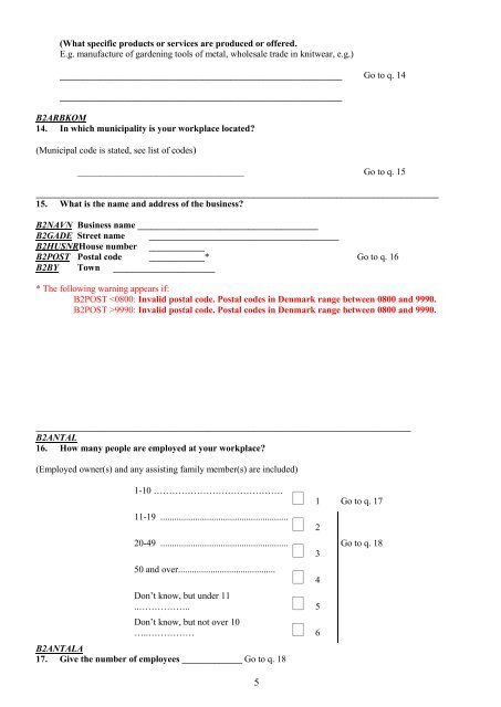 Questionnaire LFS 2011