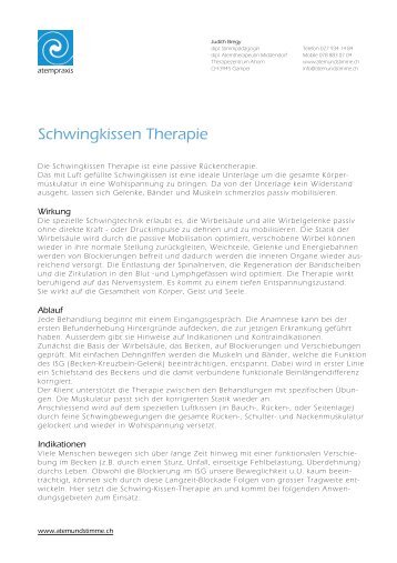 Schwingkissen TherapieÂ» (PDF) - Judith Bregy