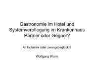 Gastronomie im Hotel / Verpflegung im Krankenhaus - med-value