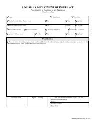 Appraiser Registration Form - Louisiana Department of Insurance