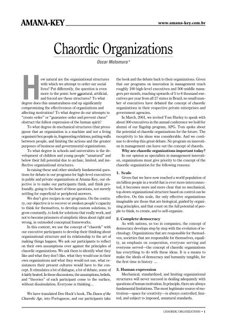 Chaordic Organizations - The Pari Center for New Learning