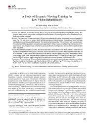 A Study of Eccentric Viewing Training for Low Vision Rehabilitation