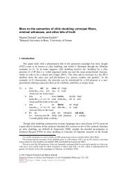 More on the semantics of clitic doubling: principal ... - CSSP - CNRS